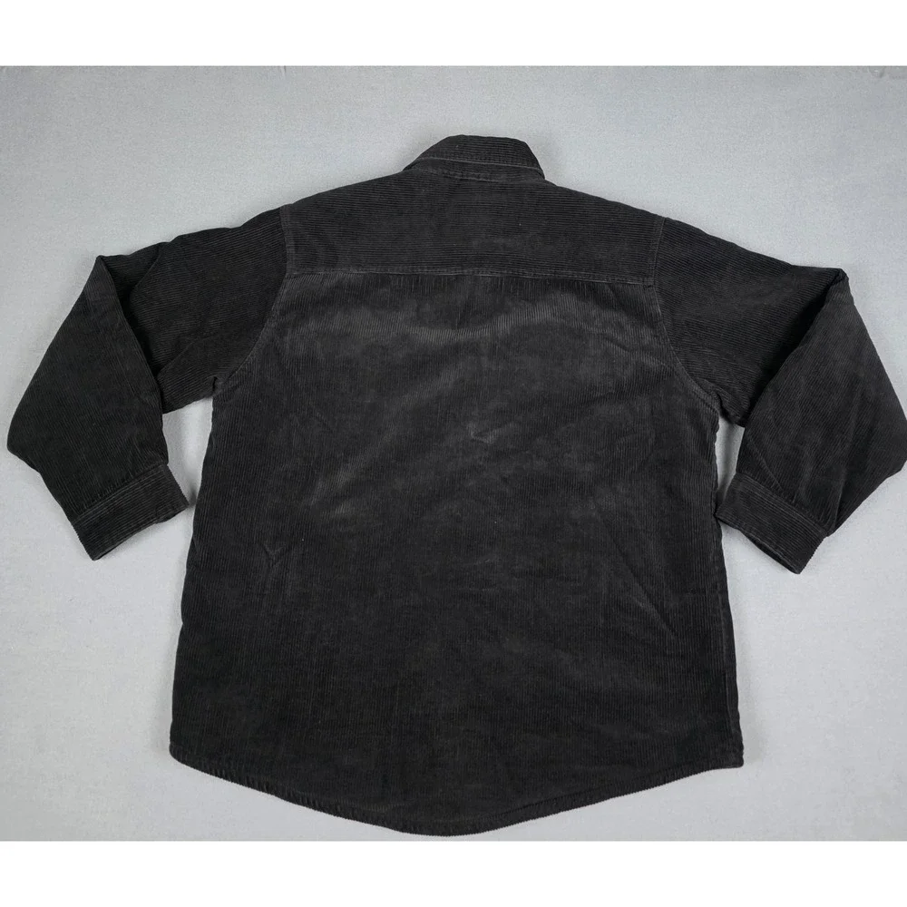 High Sierra Corduroy Sherpa Lined Jacket Mens Size Large Black Chore Shacket‎